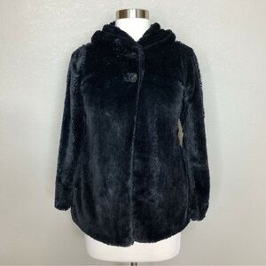 Patagonia Pelage Girl's Youth Faux Fur Soft Cozy Coat Jacket in Black Size 12 Y